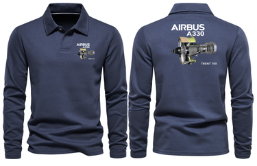 AIRBUS A330 TREANT 700 LONG SLEEVE POLO